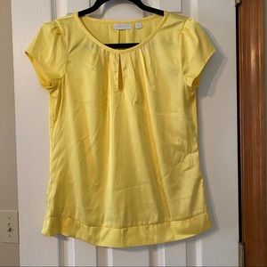 NY&C Yellow Satin Blouse